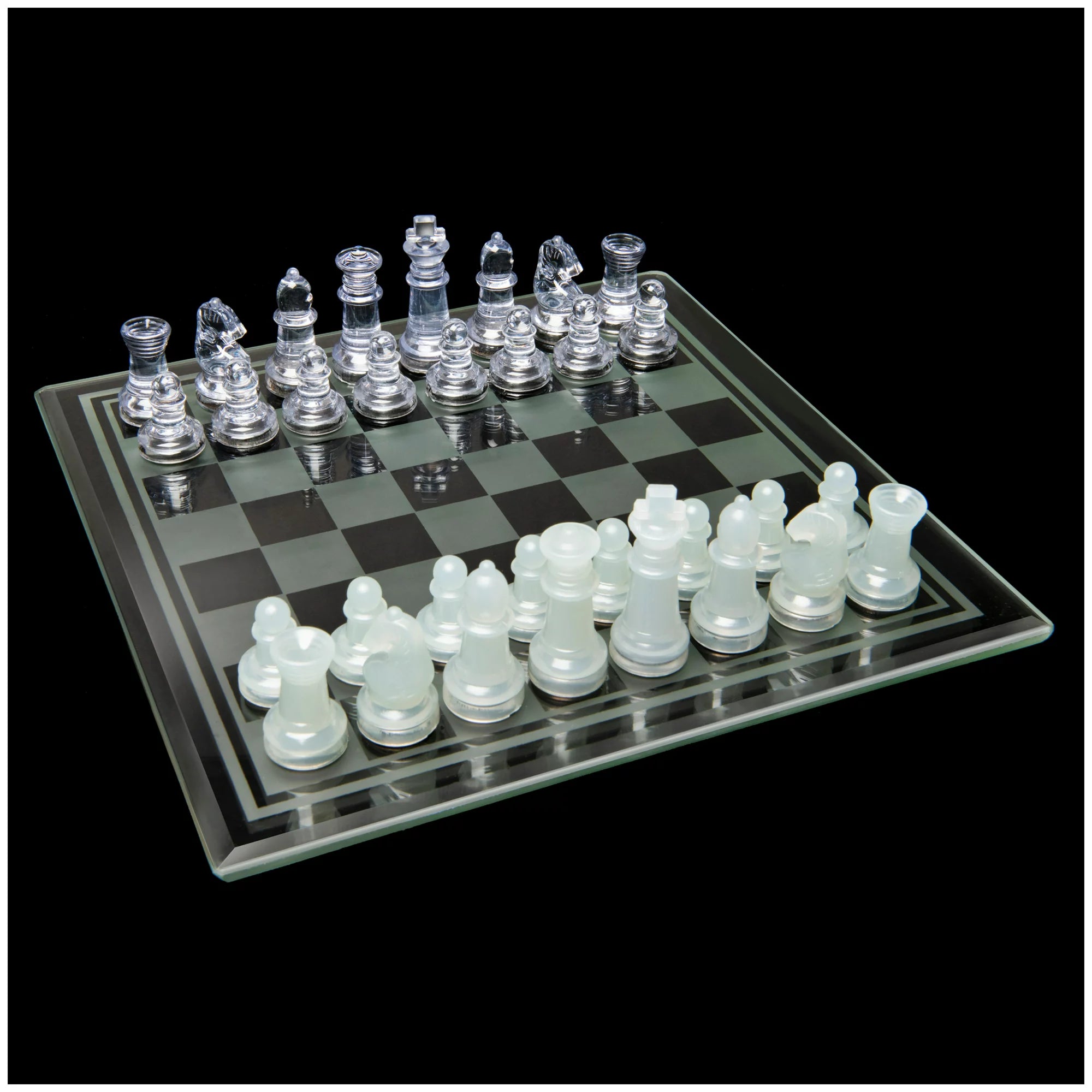 Glass Chess Board With Pieces